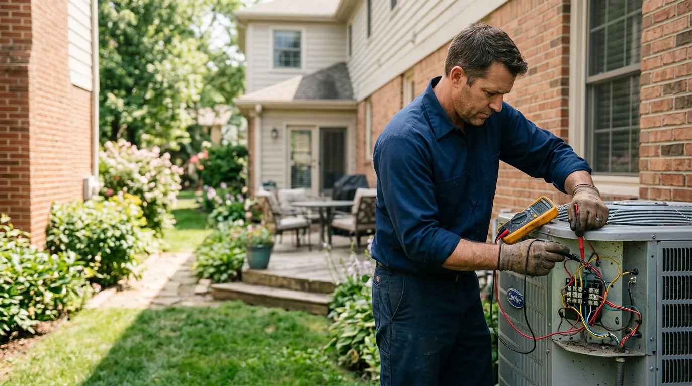 HVAC technician working near Richfield Springs, NY